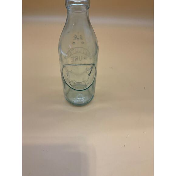 VTG "Absolutely Pure Milk" Glass Embossed Bottle Italian Made 10" Tall - Picture 2 of 5
